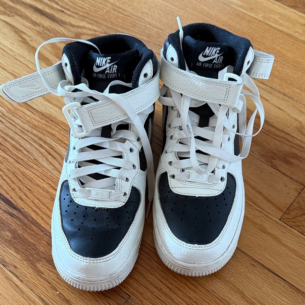 Nike Black and White High-Top Sneakers